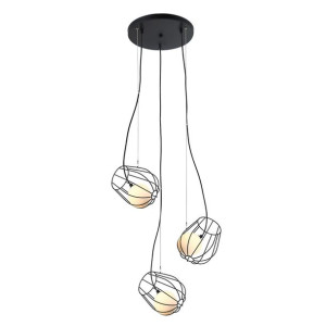 Lampa Wisząca Italux Melisa Led Nowoczesna Czarna Mdm-3942/3 Bk