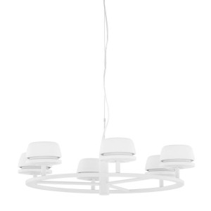Lampa Wisząca Italux Miranda Led Nowoczesna Biała Ad16004-6A Wh