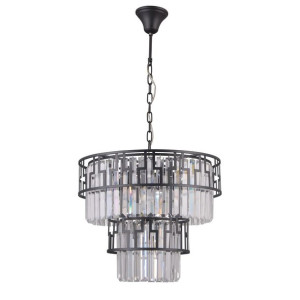 Lampa Wisząca Italux Filip Nowoczesna Czarny Mat  Pnd-43493-7A