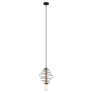Lampa Wisząca Italux Mirren Led Nowoczesna Brąz   Mdm-3932/1 Bk+Bro