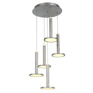 Lampa Wisząca Italux Oliver Led Nowoczesna Nikiel Md17033012-5A S.nick