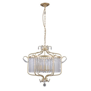 Lampa Wisząca Italux Rinaldo Z Kryształkami Złota Pnd-33057-6-Ch.g