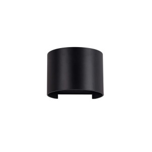 Kinkiet Zewnętrzny Italux Sorento Nowoczesny Czarny Pl-208B Round