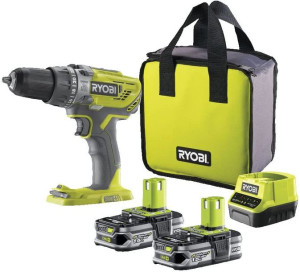 Wkrętarko-Wiertarka Udarowa RYOBI R18PD3 2 x 1,5Ah