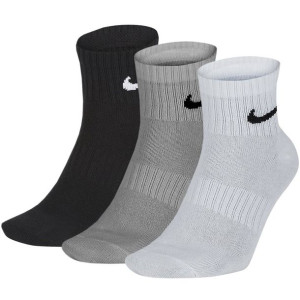 Skarpety nike everyday lightweight ankle 3 pary białe, szare, czarne sx7677