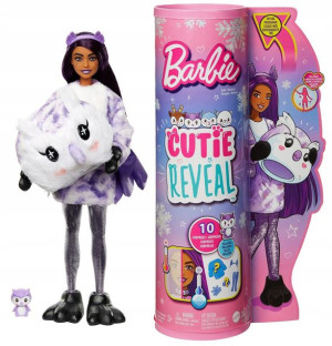 Barbie Cutie Reveal Lalka Zwierzak Sówka Hjl62