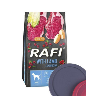 DOLINA NOTECI Rafi karma sucha dla psa z jagnięciną 10kg + Pokrywka na pusz