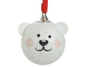 Bombka styropianowa miś polarny niedźwiadek 8 cm