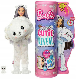 Lalka Barbie Cutie HJL64 przebranie Miś Polarny