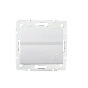 Gniazdo Z Uziemieniem, Ip-44, Schuko Logi Białe Kanlux 25086