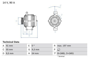 Alternator 12v Bosch 0986048771 51854910