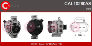 Alternator 12v 100a Casco Cal10260as