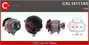 Alternator 12v 124a Casco Cal14111as