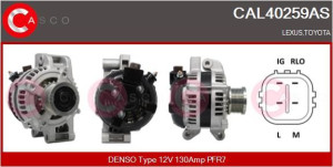 Alternator 12v 130a Casco Cal40259as