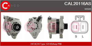 Alternator 12v 65a Casco Cal20116as