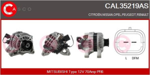 Alternator 12v 70a Casco Cal35219as