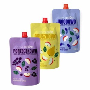 Owolovo Mix 3 smaków 200 g x 3 sztuki