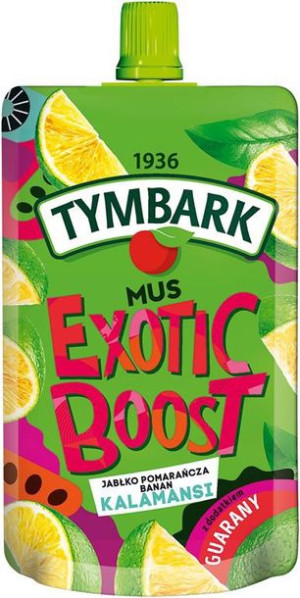 TYMBARK Mus Exotic Boost jabłko pomarańcza banan kalamansi 200g