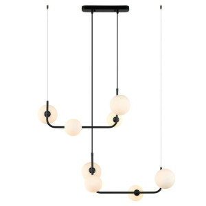 Lampa Wisząca Italux Ferrand Led Nowoczesna Czarna Mdm-4123/8 Bk