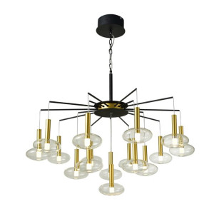 Lampa Wisząca Italux Hasselt Led Nowoczesna Czarna Pnd-42773-16