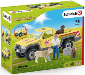 SCHLEICH 42503 PICK UP WETERYNARZ samochód konie