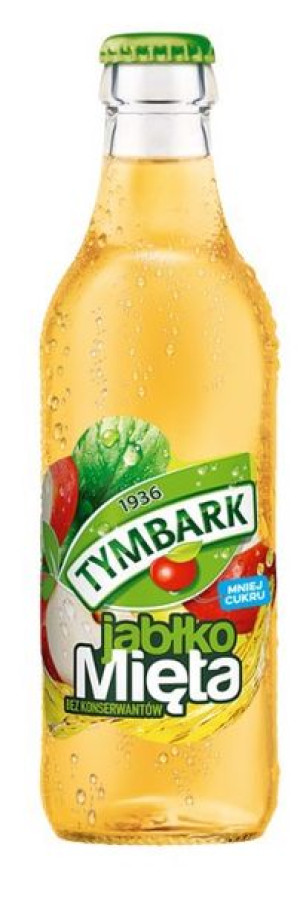 Tymbark sok jabłko - mięta szkło 330ml