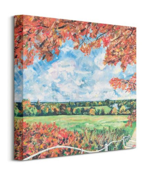 Autumn Hill - obraz na płótnie 40x40 cm