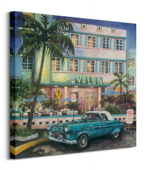 Avalon Hotel Miami - obraz na płótnie 60x60 cm