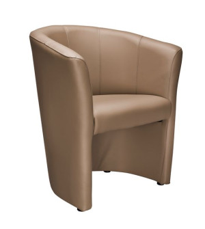 Fotel Eko Skóra Szary-brąz Premium Cuba Wygodny Nowoczesny Design