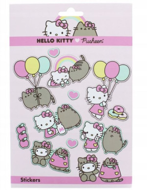 PUSHEEN - Naklejki Pusheen&HelloKitty 28szt