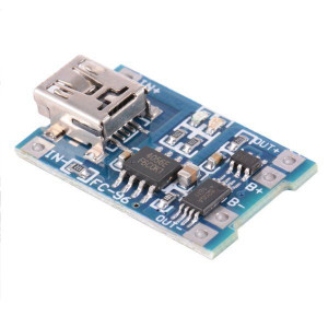 Zasilacz buforowy Ładowarka Mini USB 1A do Li-Ion, Li-pol na TP4056