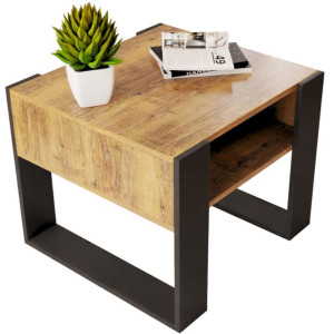 Stolik kawowy 55x55cm DĄB ŁAWA RETRO STÓŁ LOFT
