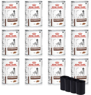 ROYAL CANIN Gastro Intestinal GI25 12x400g puszka PIES + KERBL Woreczki na