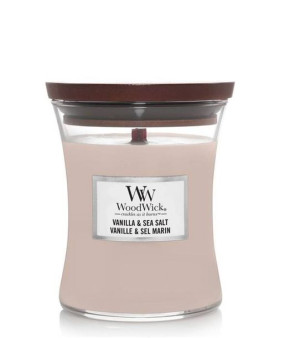 WoodWick Świeca średnia Vanilla & sea salt