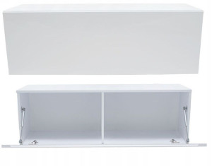Szafka Rtv Vida 2 Wisząca 120cm Biel Połysk