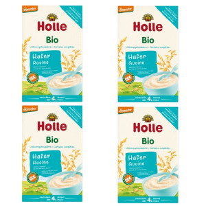Holle Zestaw Kaszka Owsiana Pełnoziarnista BIO Demeter  4 x 250g 4m+