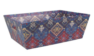 Prostokątny Koszyk Papierowy Prezentowy 34x25x12 Cm