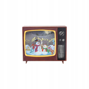 Figurka świąteczna LED Telewizorek Retro mix wzór