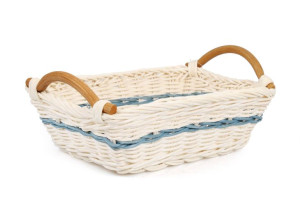 Koszyk Rattanowy Z Uchwytami 24x14x7h Cm