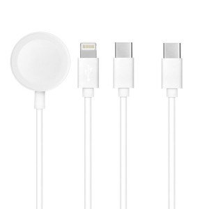 Kabel Typ C 3w1 do iPhone Lightning 8-pin + Typ C 2A + Apple Watch 3W 1A