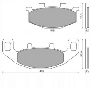 Klocki hamulcowe NHC Kawasaki 500 KLE