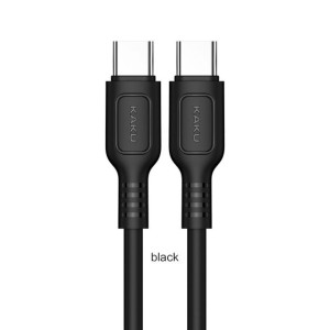 Kabel KAKU  3A 120 cm 2 x USB Typ C 60W KSC-536 Typ C / Typ C KAKU Czarny