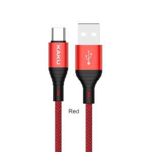 Kabel USB TYP C 1M z wyłącznikiem czasowym  KSC-282 TYPE-C KAKU Czerwony