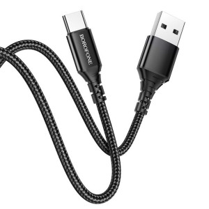 Borofone Kabel BX54 Ultra Bright - USB na Typ C - 2,4A 1 metr czarny Typ C