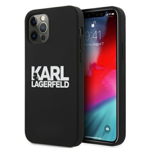 Karl Lagerfeld etui Silicone Stack Logo czarne Apple Iphone 13 Pro