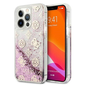 Guess hardcase Peony Liquid Glitter  Apple Iphone 13 Pro Guess Różowy