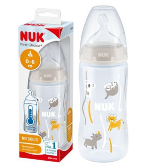 Nuk Butelka Antykolkowa Z Czujnikiem 300ml 0m+ Grey