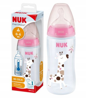 Nuk Butelka Antykolkowa Z Czujnikiem 300ml 0m+ Pink