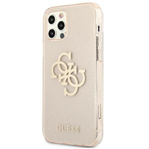 Oryginalne Etui GUESS Glitter 4G Big Logo iPhone 12/12Pro Guess Złoty