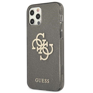 Oryginalne Etui GUESS Glitter 4G Big Logo  iPhone 12/12Pro Guess Czarny